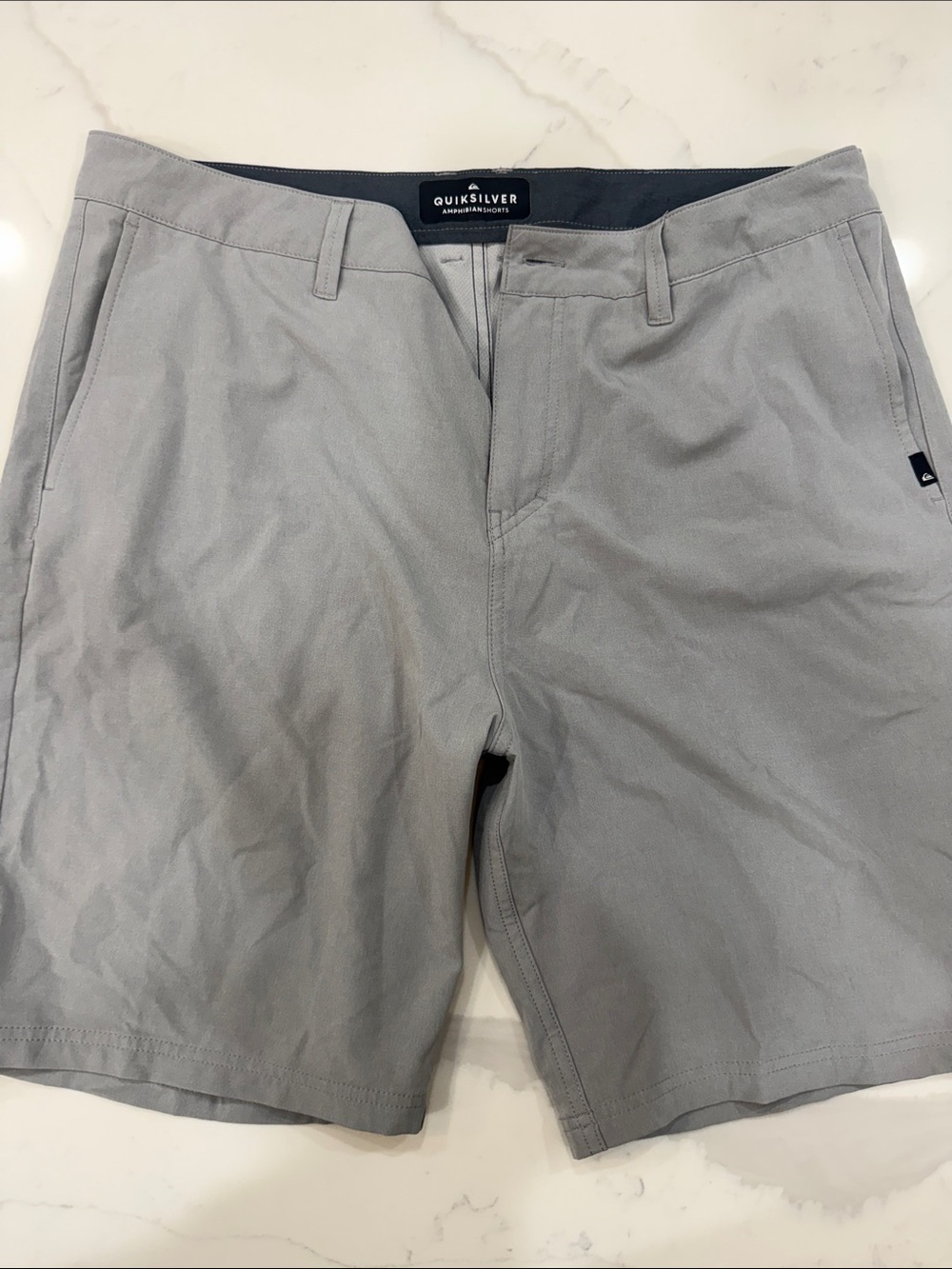 Quiksilver Men's Light Gray Flat Front Shorts